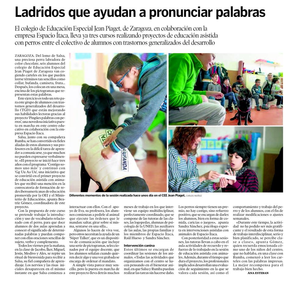 Espacio Itaca El proyecto de Educaci n Asistida con Perros